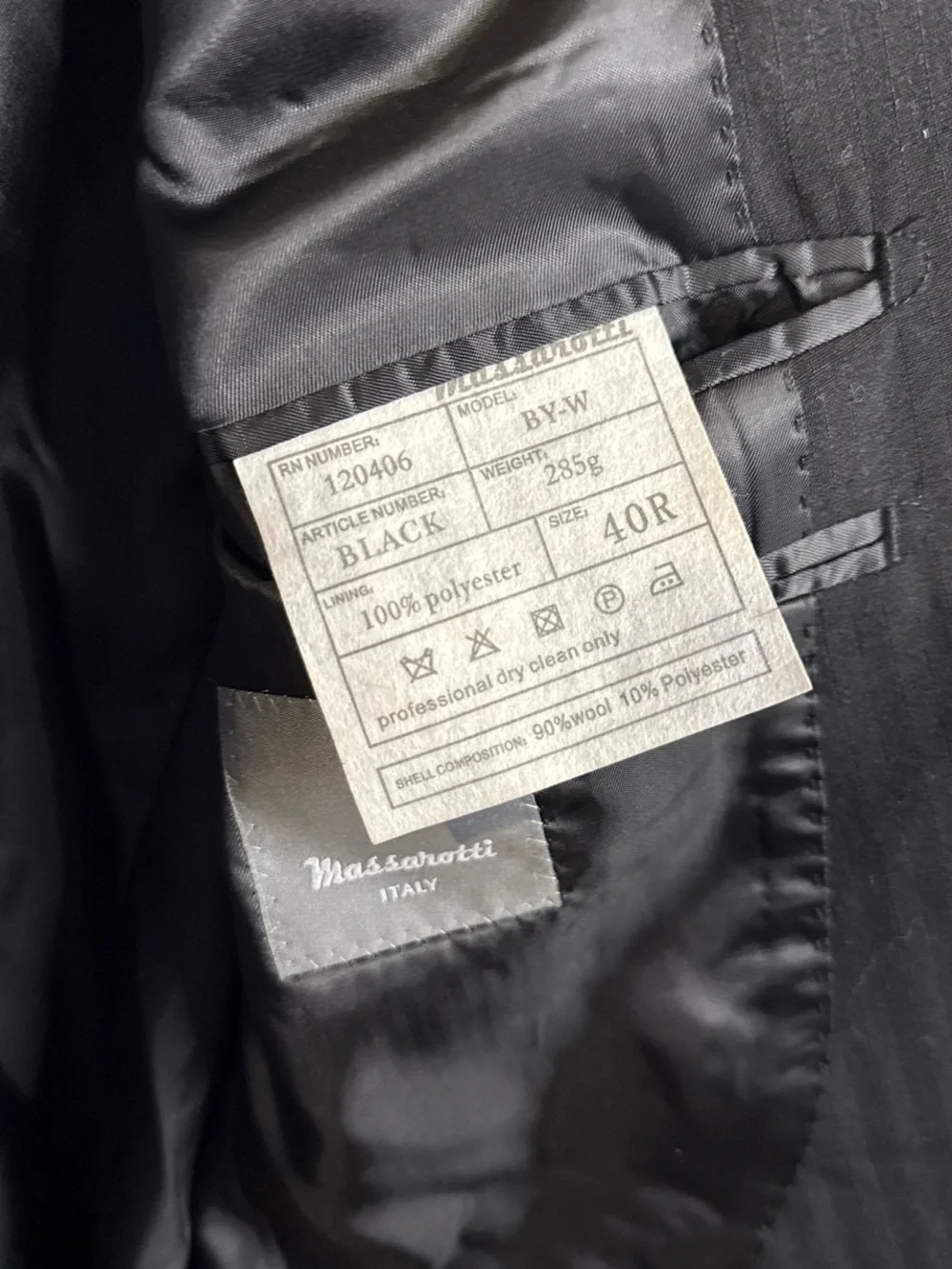 Massimo Dutti Black Men's Two-Button Sport Coat